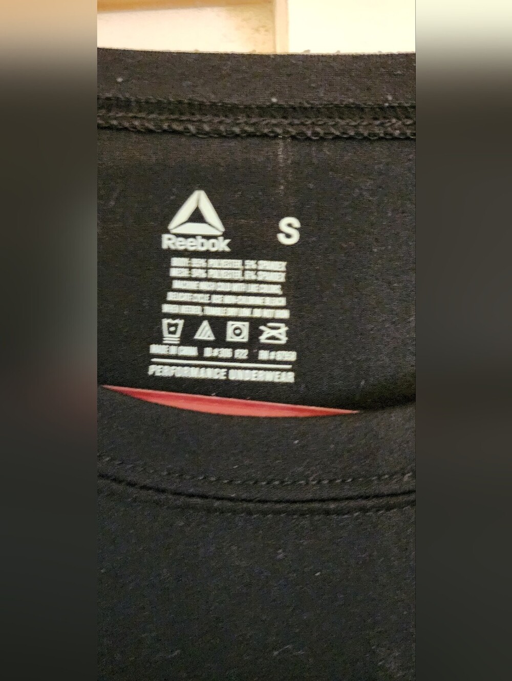 Reebok Black Athletic Tee with White Logo